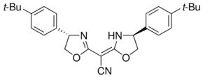 (4S)-(+)-4-[4-(tert-butyl)phenyl]-α-[(4S)-4-[4-(tert-butyl)phenyl]-2-oxazolidinylidene]-2-oxazolineacetonitrile