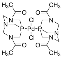 Dichlorobis(3,7-diacetyl-1,3,7-triaza-5-phosphabicyclo[3.3.1]nonane) palladium(II)