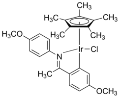 Chloro(5-methoxy-2-{1-[(4-methoxyphenyl)imino-N]ethyl}phenyl-C)(1,2,3,4,5-pentamethylcyclopentadienyl)iridium(III)