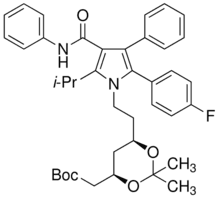 tert-Butyl (4R,6R)-6-[2-[2-(4-fluorophenyl)-5-isopropyl-3-phenyl-4-(phenylcarbamoyl)-1-pyrrolyl]ethyl]-2,2-dimethyl-1,3-dioxane-4-acetate