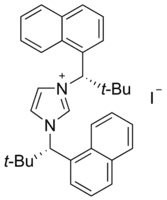 1,3-Bis[(1S)-2,2-dimethyl-1-(1-naphthyl)propyl]imidazolium iodide