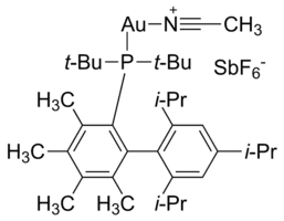 (Acetonitrile)[(2-di-tert-butylphosphino-3,4,5,6-tetramethyl)-2′,4′,6′-triisopropylbiphenyl]gold(I) hexafluoroantimonate