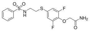2,6-Difluoro-4-[2-(phenylsul­fonyl­amino)­ethyl­thio]­phenoxy­acet­amide