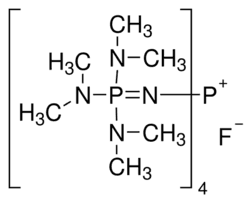 Tetrakis[tris(dimethylamino)phosphoranylidenamino]phosphonium fluoride solution