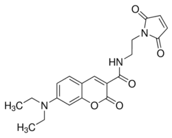7-Diethylamino-3-[N-(2-maleimidoethyl)carbamoyl]coumarin