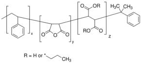 Poly(styrene-co-maleic anhydride), partial propyl ester, cumene terminated