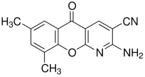 2-Amino-7,9-dimethyl-5-oxo-5H-[1]benzopyrano[2,3-b]pyridine-3-carbonitrile