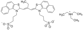 1-(3-Sulfopropyl)-2-(2-{[1-(3-sulfopropyl)naphtho[1,2-d]thiazol-2(1H)-ylidene]methyl}-1-butenyl)naphtho[1,2-d]thiazoliumhydroxide inner salt, triethyl