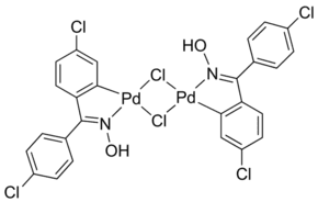 Di-μ-chlorobis[5-chloro-2-[(4-chlorophenyl)(hydroxyimino-κN)methyl]phenyl-κC]palladium dimer