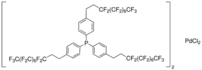 Bis[tris(4-(heptadecafluorooctyl)phenyl)phosphine]palladium(II) dichloride