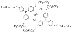 Bis[tris(4-(1H,1H,2H,2H-perfluorodecyl)phenyl)phosphine]palladium(II) dichloride