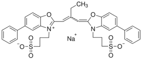 5-Phenyl-2-[2-[[5-phenyl-3-(3-sulfopropyl)-2(3H)-benzoxazolylidene]methyl]-1-butenyl]-3-(3-sulfopropyl)benzoxazolium hydroxide inner salt, sodium salt