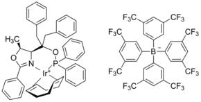 1,5-Cyclooctadiene{[dibenzyl((4S,5S)-5-methyl-2-phenyl-4,5-dihydro-4-oxazolyl)methyl]diphenylphosphinite κN:κP}iridium(I) tetrakis(3,5-bis(t