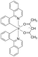 Bis[2-(1-isoquinolinyl-N)phenyl-C](2,4-pentanedionato-O2,O4)iridium(III)