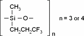 Methyl(3,3,3-trifluoropropyl)cyclopolysiloxanes, mixture of tri- and tetra-