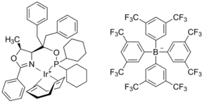 1,5-Cyclooctadiene{[dibenzyl((4S,5S)-5-methyl-2-phenyl-4,5-dihydro-4-oxazolyl)methyl]dicyclohexylphosphinite κN:κP}iridium(I) tetrakis(3,5-b