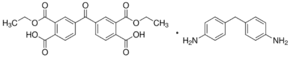 4,4′-Carbonylbis[2-(ethoxycarbonyl)benzoic acid], 4,4′-methylenedianiline salt 1:1