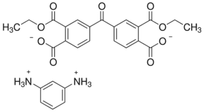 4,4′-Carbonylbis[(2-ethoxycarbonyl)benzoic acid], 1,3-phenylenediamine salt