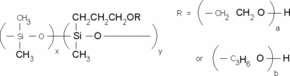 Poly[dimethylsiloxane-co-methyl(3-hydroxypropyl)siloxane]-graft-poly(ethylene/propylene glycol)