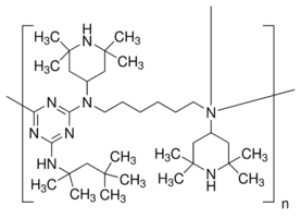 Poly[[6-[(1,1,3,3-tetramethylbutyl)amino]-s-triazine-2,4-diyl]-[(2,2,6,6-tetramethyl-4-piperidyl)imino]-hexamethylene-[(2,2,6,6-tetramethyl-4-piperidy