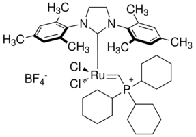 Dichloro[1,3-bis(2,4,6-trimethylphenyl)-2-imidazolidinylidene][(tricyclohexylphosphoranyl)methylidene]ruthenium(II) tetrafluoroborate