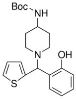 4-(Boc-amino)-1-[(2-hydroxyphenyl)(thiophen-2-yl)methyl]piperidine