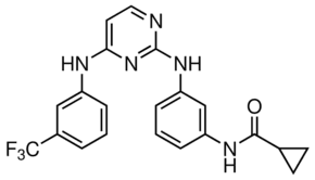 Cyclopropanecarboxylic acid {3-[4-(3-trifluoromethyl-phenylamino)-pyrimidin-2-ylamino]-phenyl}-amide