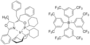 1,5-Cyclooctadiene{[dibenzyl((4R,5R)-5-methyl-2-phenyl-4,5-dihydro-4-oxazolyl)methyl]dicyclohexylphosphinite κN:κP}iridium(I) tetrakis(3,5-b
