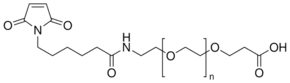 O-[N-(6-Maleimidohexanoyl)aminoethyl]-O′-(2-carboxyethyl)polyethylene glycol