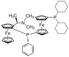 1-Dicyclohexylphosphino-1′-{(S)-{(SP)-2-[(R)-1-(dimethylamino)ethyl]ferrocenyl}phenylphosphino}ferrocene
