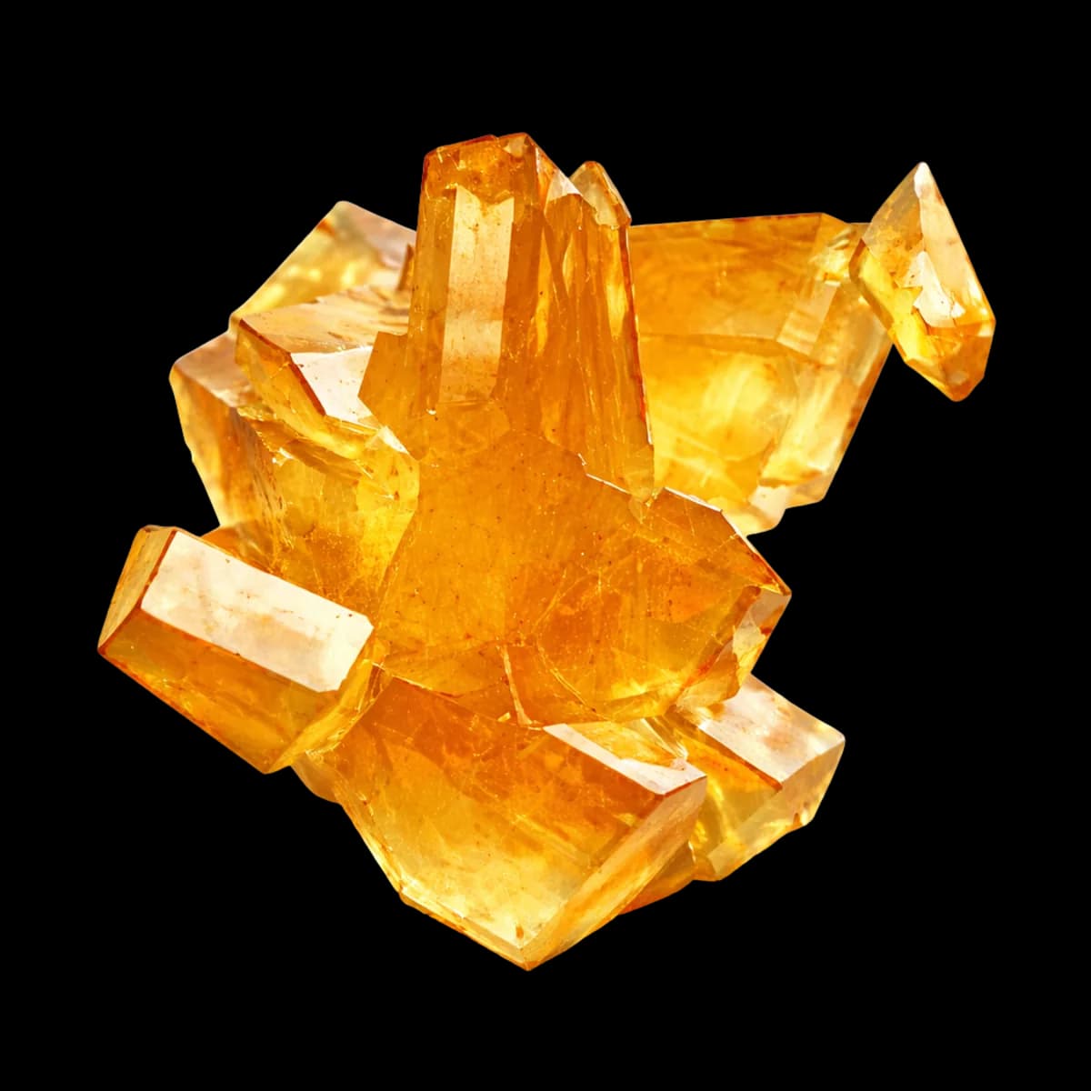 Golden crystalline reagent specimen representing fine chemistry