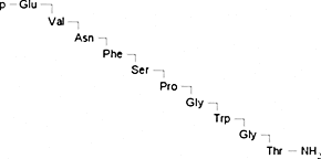 pGlu-Val-Asn-Phe-Ser-Pro-Gly-Trp-Gly-Thr-NH2