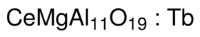 Cerium magnesium aluminate, terbium doped