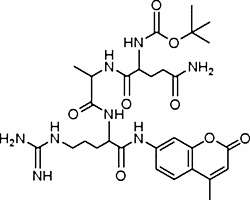 Boc-Gln-Ala-Arg-7-amido-4-methylcoumarin hydrochloride