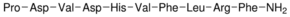 Pro-Asp-Val-Asp-His-Val-Phe-Leu-Arg-Phe-NH2