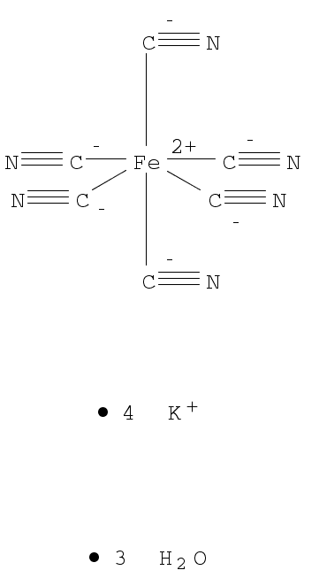 Potassium hexacyanoferrate(II) trihydrate