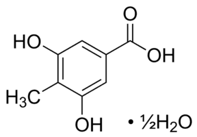 3,5-Dihydroxy-4-methylbenzoic acid hemihydrate