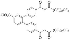 4,4′′-Bis(4,4,5,5,6,6,6-heptafluoro-1,3-dioxohexyl)-o-terphenyl-4′-sulfonyl chloride