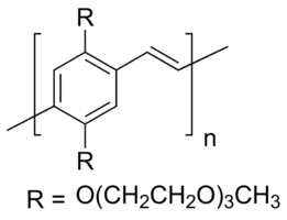 Poly(2,5-bis(1,4,7,10-tetraoxaundecyl)-1,4-phenylenevinylene)