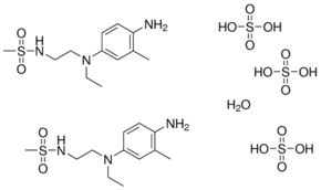 N4-Ethyl-N4-(2-methylsulfonamidoethyl)-2-methyl-1,4-phenylenediamine sesquisulfate salt monohydrate