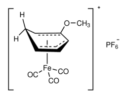 Tricarbonyl(2-methoxycyclohexadienylium) iron hexafluorophosphate