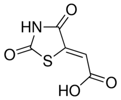 (2Z)-(2,4-Dioxo-1,3-thiazolidin-5-ylidene)acetic acid