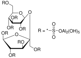 Sucrose octasulfate–aluminum complex