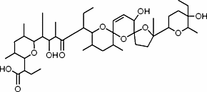 Narasin from Streptomyces auriofaciens
