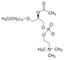 β-Acetyl-γ-O-alkyl-L-α-phosphatidylcholine from bovine heart lecithin