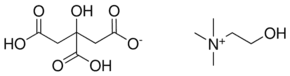Choline dihydrogencitrate salt
