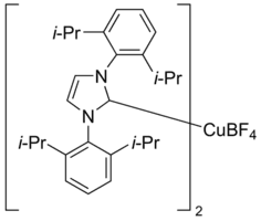 Bis(1,3-bis(2,6-diisopropylphenyl)imidazol-2-ylidene)copper(I) tetrafluoroborate